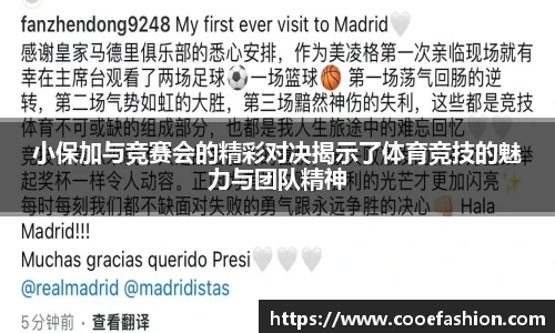 小保加与竞赛会的精彩对决揭示了体育竞技的魅力与团队精神